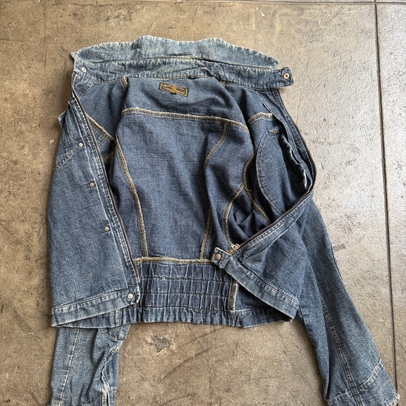 Vivienne Westwood Tokyo Exclusive Early 2000's Denim Moto Jacket - Picture 11 of 14